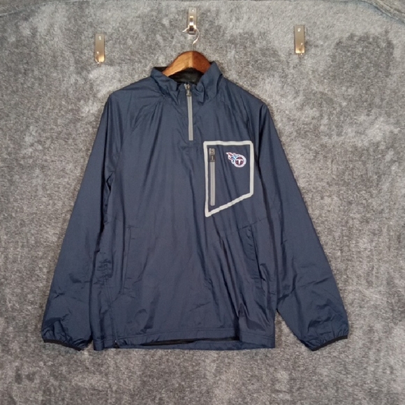 Reebok Equipment NFL Windbreaker Tennessee Titans Football Team Mens S - Picture 2 of 9